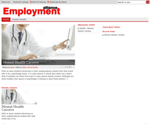 employmentalliance.org: Mental Health Careers, Careers.
Mental Health Careers, Careers