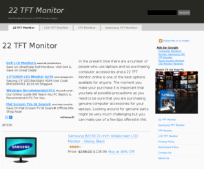 22tftmonitor.com: 22 TFT Monitor
Looking For A Great Deal On A 22 TFT Monitor?  Get Up To 80% Off Now!  Browse Our Top Picks And Read Customer Reviews Before You Buy!