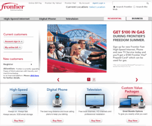 frontierfibernetwork.info: Frontier
Frontier Communications Company, one of the nation's largest independent providers of telecommunications services. Known to our customers by the brand name of Frontier, we provide residential and business subscribers throughout the United States with local and long-distance telephone service, Internet access and satellite TV