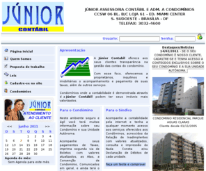 juniorcontabil.com: JUNIOR ASSESSORIA CONTABIL E ADM A CONDOMINIOS
JNIOR assessoria CONTBIL E ADM DE CONDOMNIOS