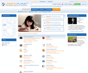lessonplanet.net: Lesson Plans & Worksheets for School Teachers | Lesson Planet
Find over 350,000+ lesson plans and worksheets reviewed and rated by teachers in science, language arts, math, social studies, history, music, health and more.