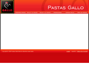 pastasgallo.es: Pastas Gallo -
Pastas Gallo, gran variedad de pasta. Pasta fresa, pasta para ensaladas, platos preparados, congelados, pasta sin glute, pasta con vegetales, pasta con verduras, pasta de fibra... vivir la pasta!