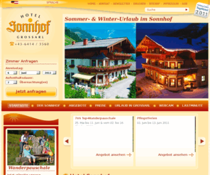 hotelsonnhof.com: Hotel Sonnhof
Grossarl bietet für den Sommerurlaub zahlreiche Möglichkeiten für das Wandern mit der ganzen Familie. Winterurlaub in Großarl, perfekter Skiurlaub im Skigebiet Amade.