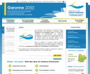 garonne2050.fr: Garonne 2050
Garonne 2050 - Etude prospective sur les besoins et les ressources en eau, à l'échelle du bassin de la Garonne