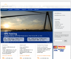 genialt.no: Genialt.no
Vi tilbyr domene, Webhotell, Dedikert Server og Microsoft Exchange 2010 Hosting.