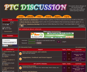 ptcdiscussionforum.com: PTC Discussion Forum
Get Direct Referrals for your PTC Sites and Aurora GPT programs at PTC DISCUSSION forum,PTC Reviews,Scam Alert,Legit or SCAM.Exchange referral links,Referral deals,new ptc sites,scam PTC sites,PTC Rev