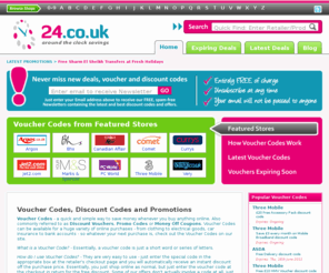 ail.co.uk: 24.co.uk Voucher Codes, Promo Codes and Discounts/Special Deals
Find the latest Voucher Codes, Discounts Codes and Special Offers from thousands of retailers. Save more with 24.co.uk Voucher Codes & Offers