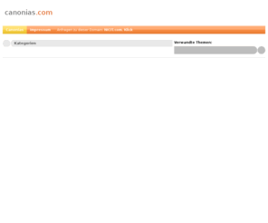 canonias.com: canonias
Infos über die Bereiche Elektronik, Fotografie, Digitalkamera, Hosting und Internet