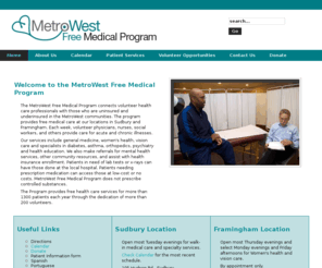 metrowestfreemedicalprogram.org: home page content
MetroWest Free Medical Program