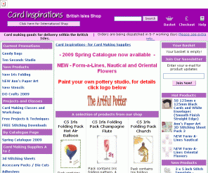 cardinspirations.co.uk: Card Inspirations Card Making Supplies, Scrapbooking, Card Making Ideas and Stitching Cards
Card Making Supplies, Card Making Ideas, Scrapbooking, Stitching Cards, Peel Offs, Embellishments, Card Blanks and Stitching Cards, Craft Storage Boxes, Card Making Classes