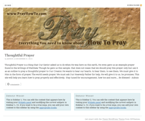 prayhowto.com: Pray How To — A Site That Teaches You How To Pray
A Site That Teaches You How To Pray