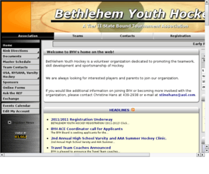 bethlehemhockey.org: Bethlehem Youth Hockey, Delmar New York
Bethlehem Youth Hockey: Organization web site hosted - Delmar, New York 12054 USA