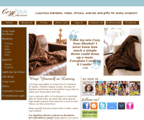 cozyfauxpaw.com: Faux fur blankets, throws, baby and corporate gifts by Cozy Faux
Faux fur blankets, throws, baby and corporate gifts.