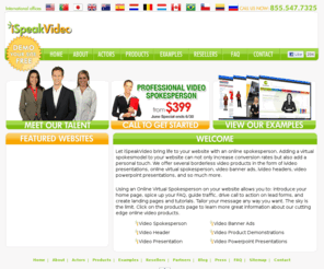 ispeakvideo.info: Video Spokesperson -  Add Online Virtual Spokesperson to your Website
Add Video Content to Your Website