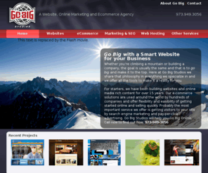 crazygetaways.com: Websites
Go Big Studios provides e-commerce internet solutions for business, website development, small business and ecommerce hosting extreme sports websites and rich media content