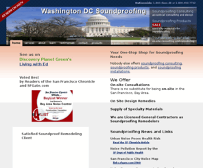 dcsoundproofing.com: Washington DC Soundproofing
Soundproofing solutions for the Bay Area and Nationwide by Lee Brenner. Soundproofing services - consulting, products, and installations. Your soundproof bedroom professionals