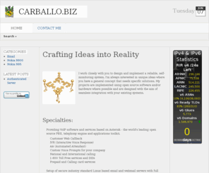 netfone2x.com: Carballo.Biz :: Crafting Ideas into Reality!
Carballo.Biz - Using open source solutions to provide voip, web, email and ecommerce services.