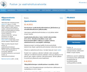 puoluerahoitusvalvonta.net: Internet - Etusivu
