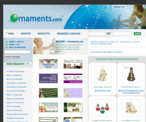 1000ornaments.com: Ornaments.com
1000's of ornaments - Christmas ornaments - Personalized ornaments - Ornament stands