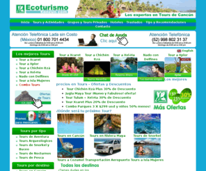 ecoturismorivieramaya.com: Ecoturismo en Cancún | Inicio
EcoturismoCancún.com guia completa de los mejores Tours y Actividades Cancún y la Riviera Maya. Tips y recomendaciones de Cancún, Xcaret, Xel-Ha, Chichén