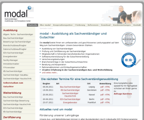 medizinische-gutachter.com: modal - Ausbildung zum Sachverständigen und Gutachter
modal bietet ein umfassendes Leistungspaket für Sachverständige: Ausbildung, Prüfung und Zertifizierung von Sachverständigen.