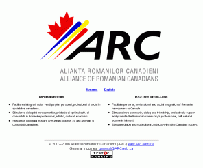 arcweb.ca: ARC (www.ARCweb.ca): Alianta Romanilor Canadieni - Alliance of Romanian Canadians - Toronto, Ontario, Canada
ARC: Alianta Romanilor Canadieni - Alliance of Romanian Canadians - Toronto, Ontario, Canada