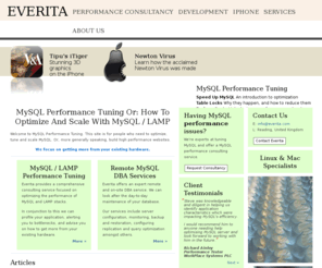 mysqlperformancetuning.com: MySQL / LAMP Performance Tuning
Welcome to MySQL Performance Tuning. For people who need to optimize, tune and scale MySQL. Helping build high performance websites.