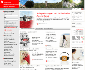 sparkasse-menden.com: Sparkasse Märkisches Sauerland Hemer-Menden (44551210) - Internet-Filiale
Die Internetfiliale der Sparkasse Märkisches Sauerland Hemer-Menden
