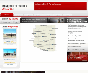 bankforeclosuresarizona.com: Arizona Bank Foreclosures AZ Arizona Bank Owned Homes
Start your search for Arizona bank foreclosures through a huge database of bank foreclosure in Arizona. Try out our website and get up to date listings from an expert foreclosure listings provider in Arizona.