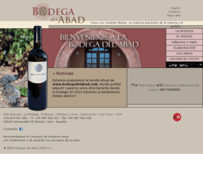 bodegadelabad.es: Bodega del Abad » Vinos con carÃ¡cter Bierzo
La MencÃ­a y el Godello del Bierzo en su mÃ¡xima ExpresiÃ³n.