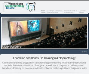 coloproctology-course.com: Coloproctology course
Course in colorectal surgery, operation course, hands-on-training and diagnostics