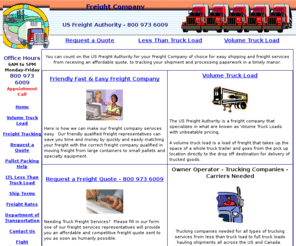 freight-company.us: Freight Company | US Freight Authority - 800 973 6009
This website contains information about a Freight Company US Freight Authority.