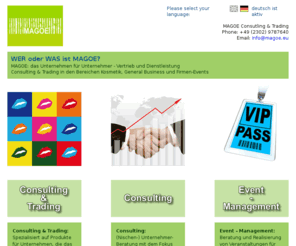 magoe.eu: MAGOE.eu - Kosmetik (Lippenpflege), General Business und Firmen-Events
MAGOE.eu - Kosmetik (Lippenpflege), General Business und Firmen-Events