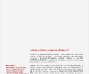 oz-ar.com: ÖZ-AR GÜMRÜKLEME,İSTANBUL,İZMİR,ANKARA
İzmir başta olmak üzere,Ankara ve İstanbul'da Gümrükleme Hizmetleri.Toplam 40 dönüm alanda kapalı-açık gümrüklü antrepo hizmettleri,Lojistik Hizmetleri,Uluslarası Forwarding Nakliye Hizmetleri