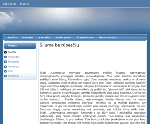 alternatyvienergija.com: UAB Alternatyvi energija. Saulės sistemos, šilumos siurbliai, LED šviestuvai - Pradžia
Nuo idėjos iki veikiančios sistemos. Nuo saulės kolektoriaus iki pramoninės saulės sistemos, nuo paprastos saulės baterijos iki fotovoltinės elektrinės.