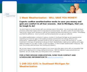 i-weatherization.info: Home - 1weekweatherization
weatherization works. insulate your home against gaps in the building envelope to save on utilities and wasted energy costs plus to gain instant comfort. be more comfortable in all four seasons.