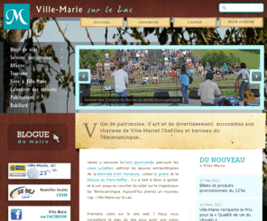 ville-marie.ca: Accueil | VILLE-MARIE sur le lac
Ville de patrimoine, d'art et de divertissement, succombez aux charmes de Ville-Marie! Chef-lieu et berceau du Tmiscamingue.