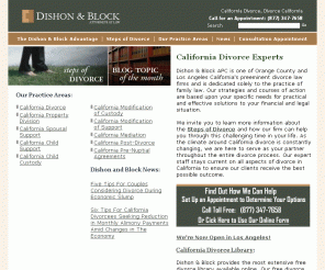 cadivorce.com: California Divorce Lawyers – Orange County-Los Angeles Divorce Lawyer
Dishon and Block, Divorce and Family Law experts deliver an innovative legal approach and proven ability to resolve your issue. Offices in Irvine Los Angeles, Riverside