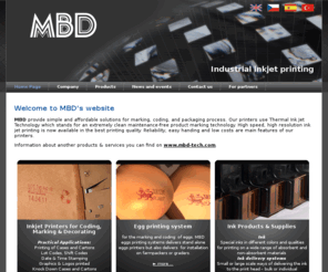 mbd.sk: MBD Nitra s.r.o. - Industrial inkjet printing
Produkty : MBD - Industrial inkjet printing