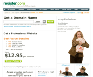 register-site.com: Register Domain Names at Register.com - Business Web Hosting Services and Domain Name Registration Provider
Register.com offers domain name registration, web hosting, website design and online marketing - all in one place.  Award-winning customer service 24/7 and small business tools to help build your online business.