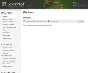 himschoot.info: Welkom
Joomla! - Het dynamische portaal- en Content Management Systeem