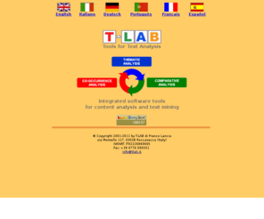 tlab.it: T-LAB Tools for Text Analysis
T-LAB Tools for Text Analysis