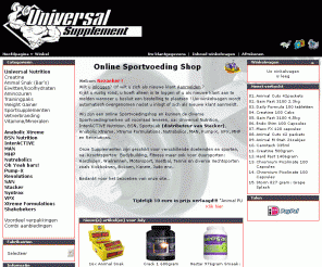 universalsupplement.nl: Universalsupplement.nl de internetwinkel voor uw sportvoeding
