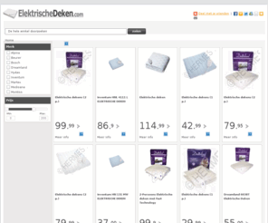 elektrischedeken.com: Elektrische Deken Kopen? Kom eerst prijzen en modellen vergelijken op ElektrischeDeken.com
Compleet overzicht van alle soorten Elektrische Dekens met een prijsvergelijking