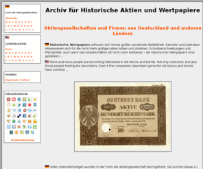 hwp-ankauf-verkauf.de: Sie möchten Historische Wertpapiere kaufen oder verkaufen?
Archiv für Historische Aktien und Wertpapiere