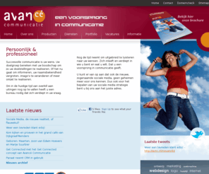 avancecommunicatie.nl: Avancé Communicatie - Actief in advies, ontwerp en webdesign
Ervaren specialisten in communicatieadvies, ontwerp en webdesign. Een full service reclamebureau dat u begrijpt en met u meedenkt.