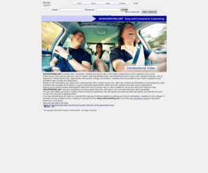 whoisdriving.net: Carpooling Rideshare worldwide
Carpool Webapplication the new way of carpooling
