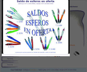 zoyepublicidad.com: Zoye Publicidad
Asesores en publicidad, mercadeo y comunicación institucional, en Bogotá Colombia, desarrollamos todo tipo de piezas desde papelería hasta sitios web y material promocional