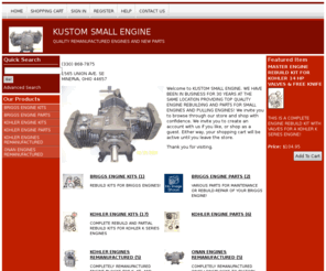 kustomsmallengine.com: KUSTOM SMALL ENGINE
WE PROVIDE REMANUFACTURED KOHLER AND ONAN ENGINES AND QUALITY REBUILD ENGINE PARTS