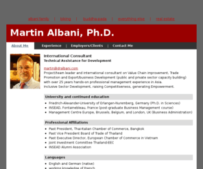 dralbani.com: International Development Consultant: Martin Albani,
Ph.D. (Dr. rer. nat.)
